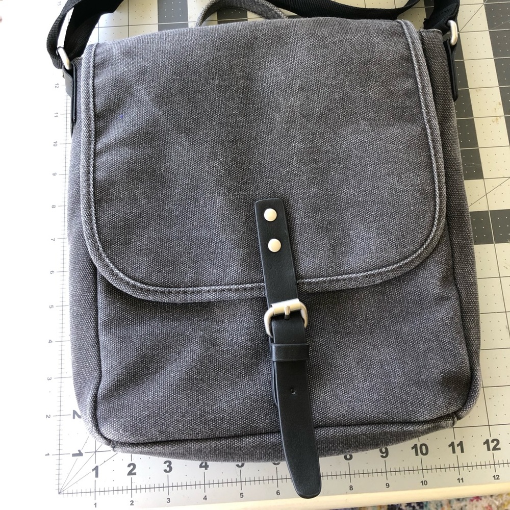 Black denim Kenneth Cole Reaction crossbody bag